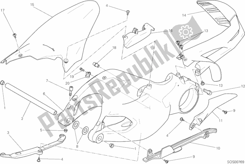 Wszystkie części do Rami? Wahad? Owe Ducati Multistrada 1200 Touring 2017